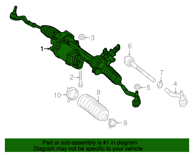 218-460-78-00-80 - Steering Gear 2014-2018 Mercedes-Benz 