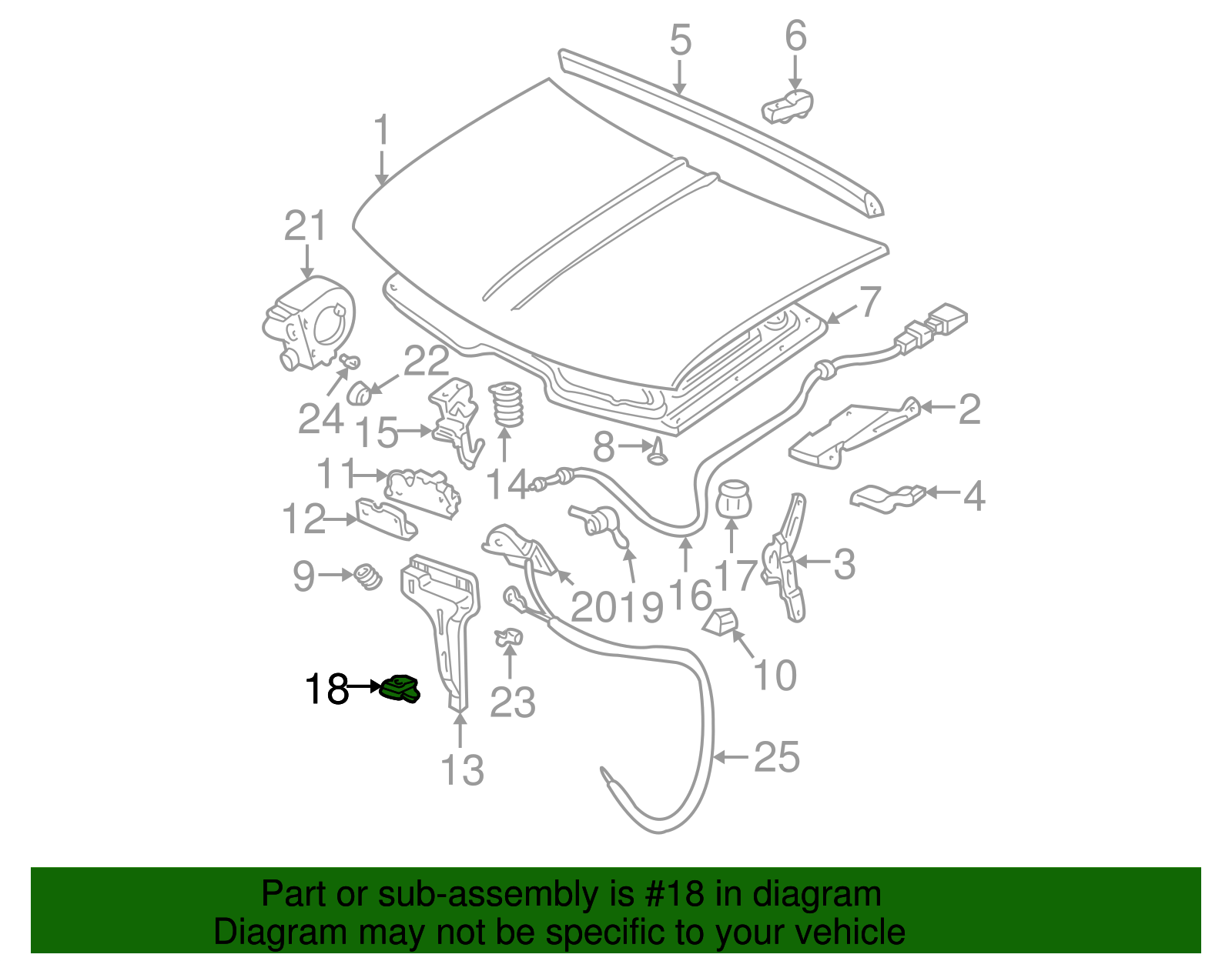 Release Handle Retainer - GM (12338122)