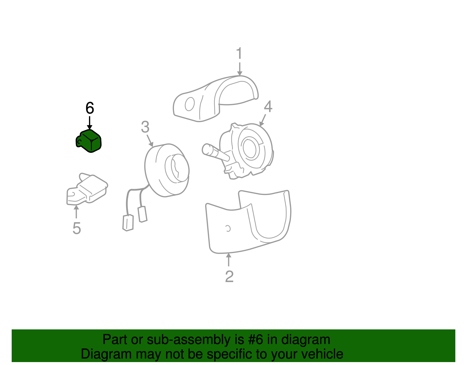 Steering Sensor Assembly - Ford (YW4Z-3F818-AA)