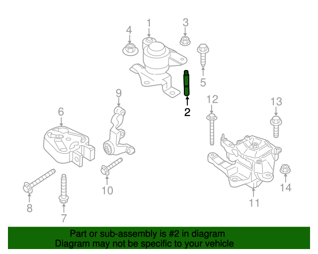 20132020 Ford Front Mount Stud W716067S439 QuirkParts