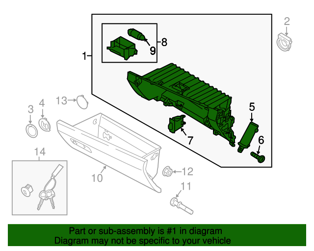 84540A9100GBU Glove Box Frame 20152021 Kia Sedona Kia.Parts Store