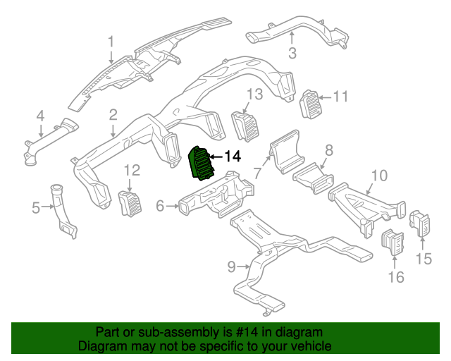 20172020 Ford F150 Dashboard Air Vent HL3Z19893AB XportAuto