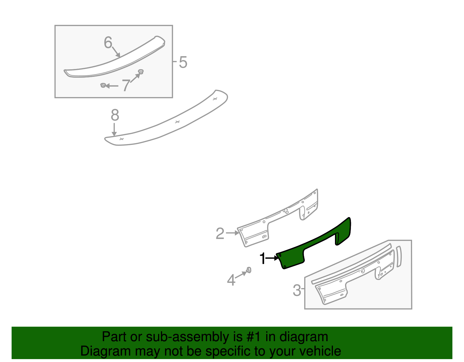 Applique, R/Compt Lid - GM (90585419)