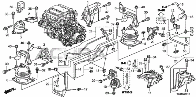 Engine Mounts (4WD) for 2010 Acura TL #0