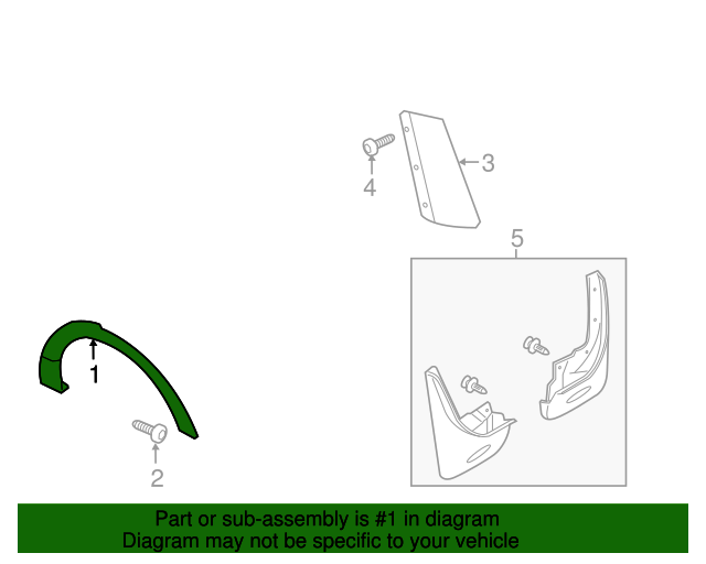 20112019 Ford OEM Wheel Opening Molding FB5Z7829164AA Ford Parts