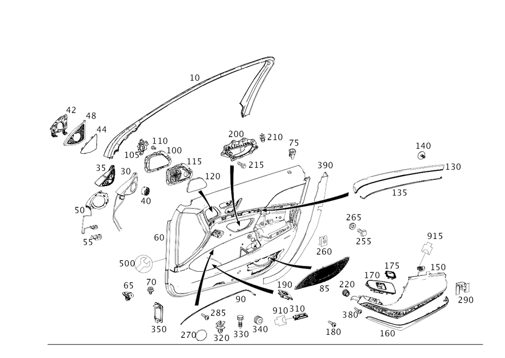 1994-2021 Mercedes-Benz Interior Lamp 222-906-84-04 | MB OEM Parts
