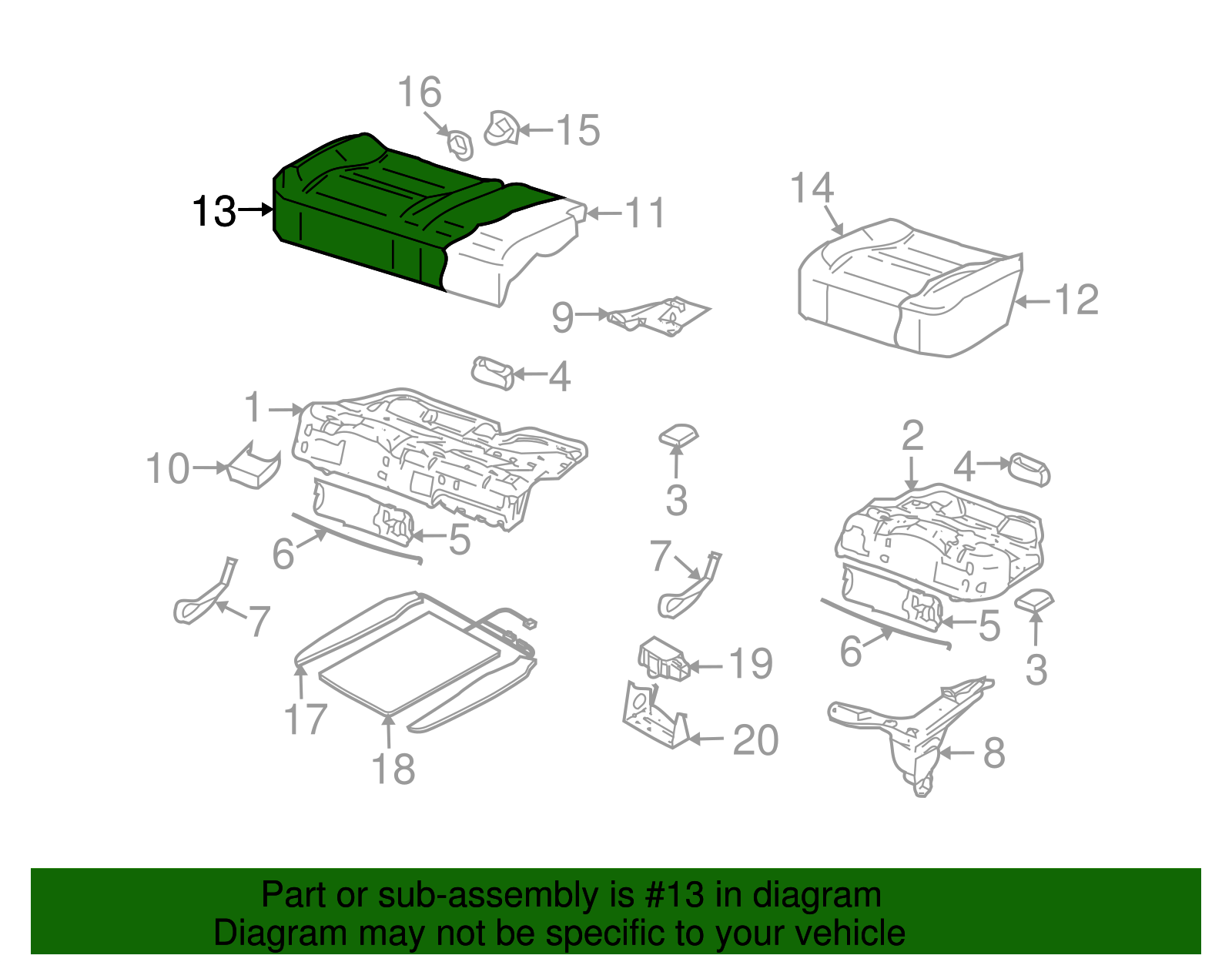 Cushion Cover - Volkswagen (7L6-885-406-EF-NVN)