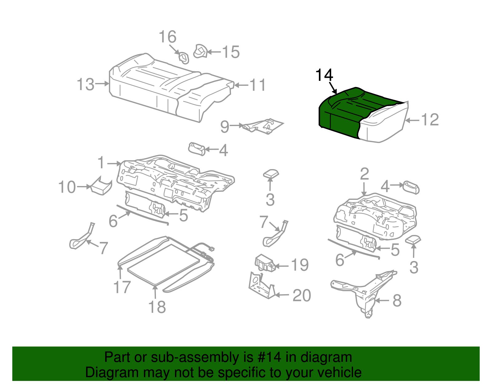 Cushion Cover - Volkswagen (7L6-885-405-BF-NVN)