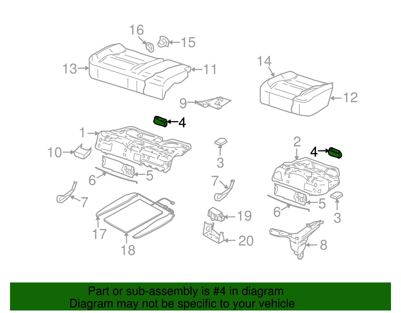 Rear Cap - Volkswagen (7L0-885-245-A)