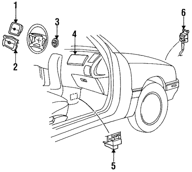 19941995 Chrysler LeBaron Module Pkg Passengr Airbag 4864408