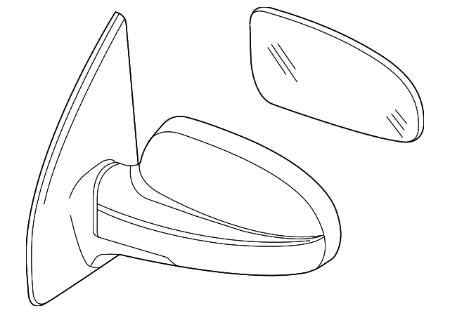 Driver Side Door Mirror - GM (96600400)