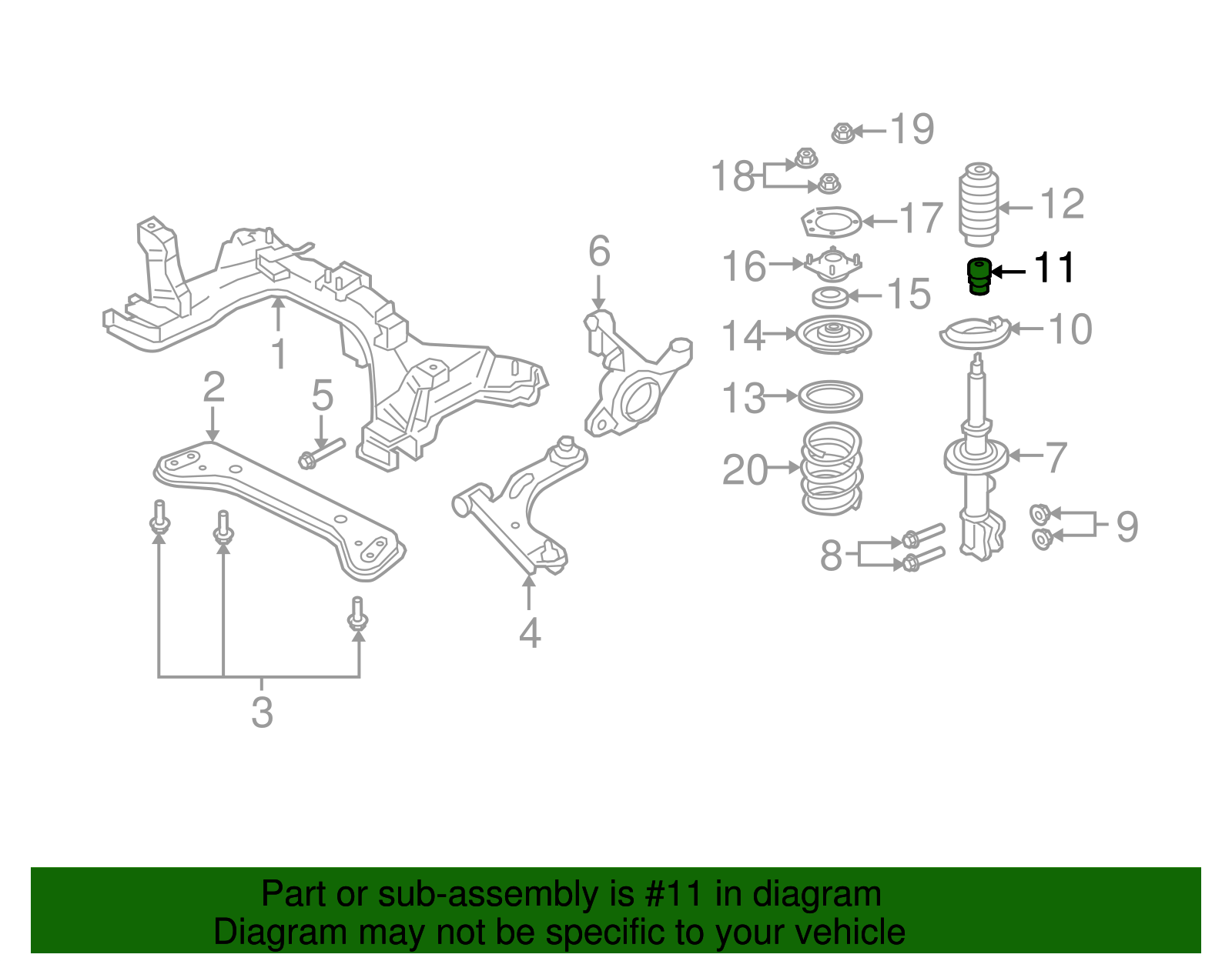 Bumper - Ford (YL8Z-18A085-AB)