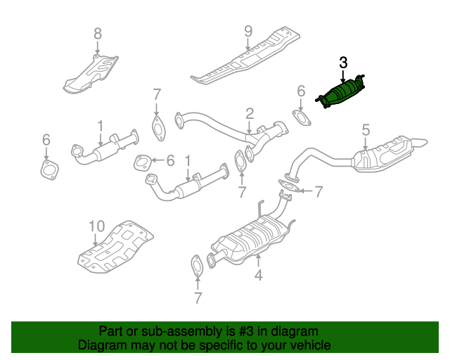 20072009 Kia Sorento Catalytic Converter 289503C500 QuirkParts