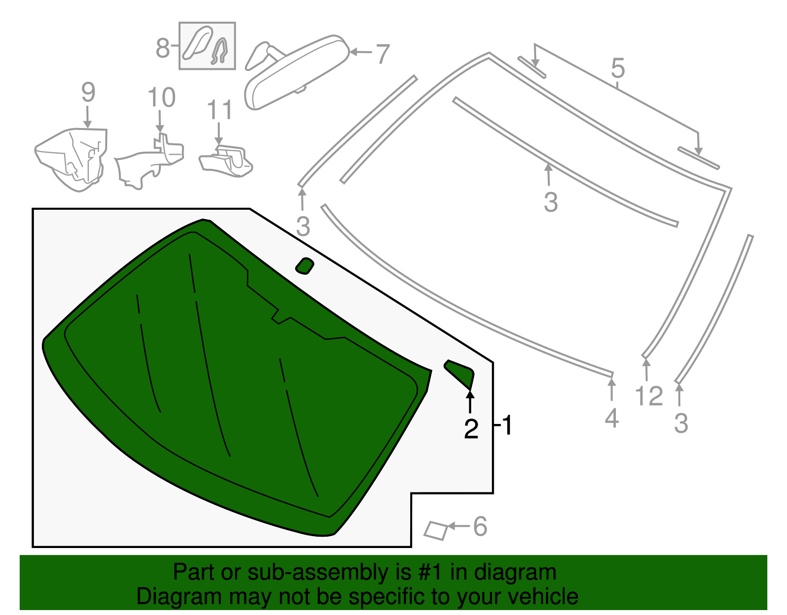 Windshield - Scion (SU003-G0006)