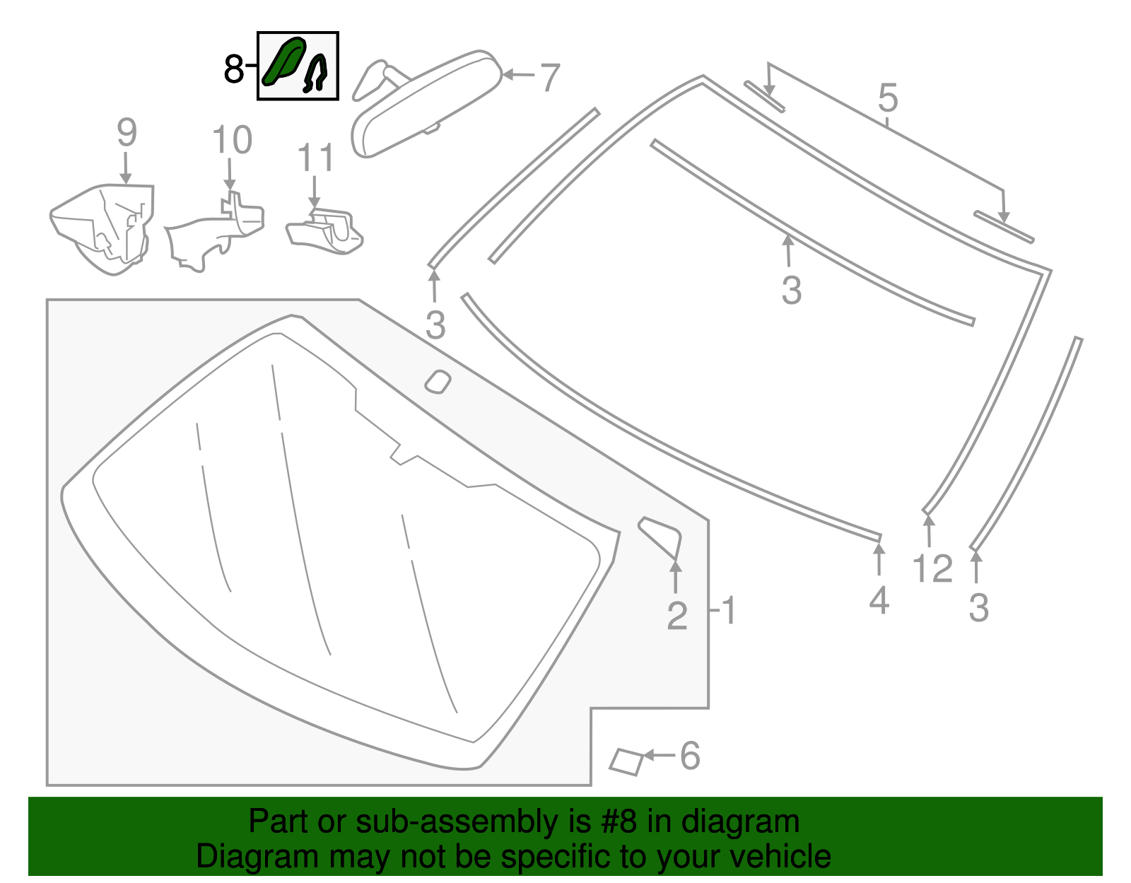 Mirror Base - Toyota (SU003-03181)