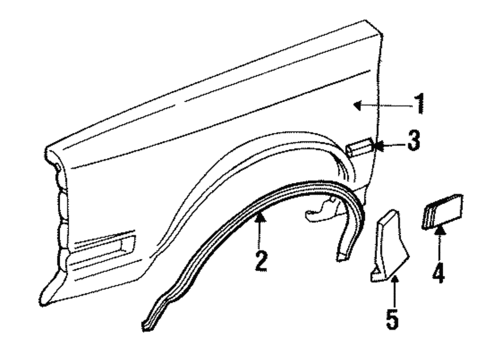 Molding Assembly, F/Fdr Center Rear - GM (88961210)