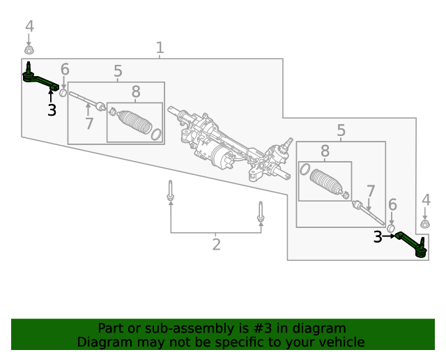 20202022 Ford OEM End Spindle Rod Connecting L1MZ3A130C OEM Ford Parts