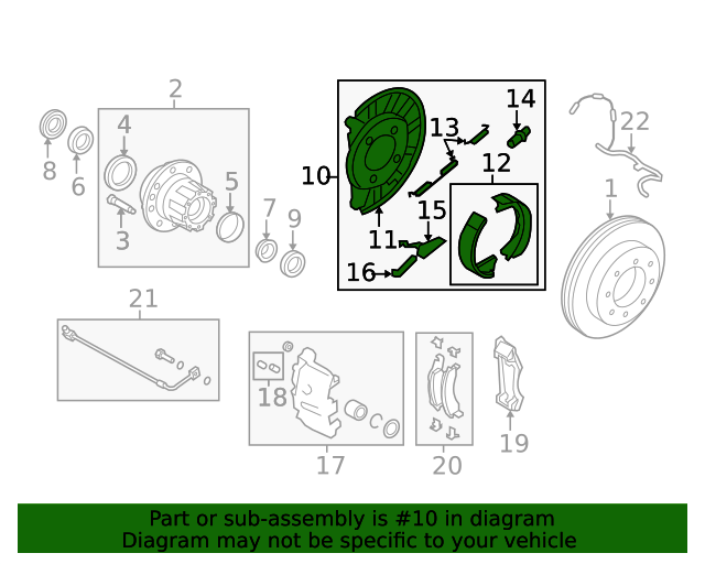 20212023 Ford E350 Super Duty Parking Brake Assembly lc2z2209a