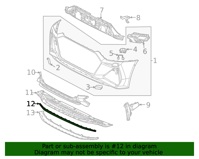 4K8-807-110-B-9B9 - Spoiler 2021-2024 Audi | Audi Parts Store