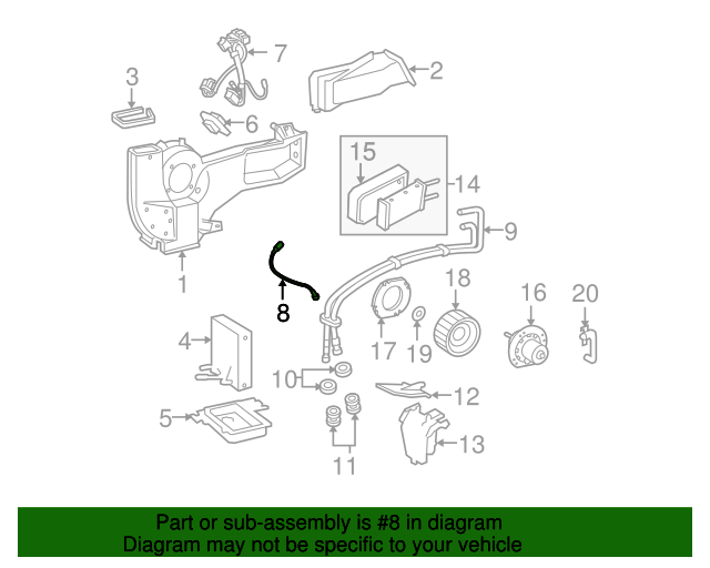20082014 Ford Vacuum Hose F2UZ19C829A