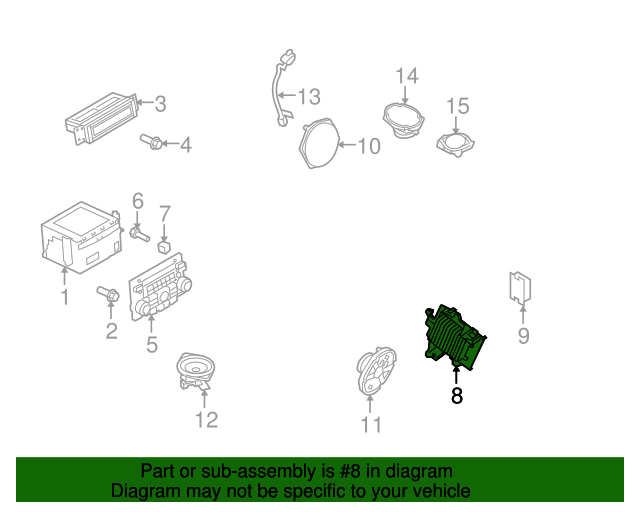 20102012 Ford OEM Radio Amplifier AE5Z18B849C Ford Parts Center