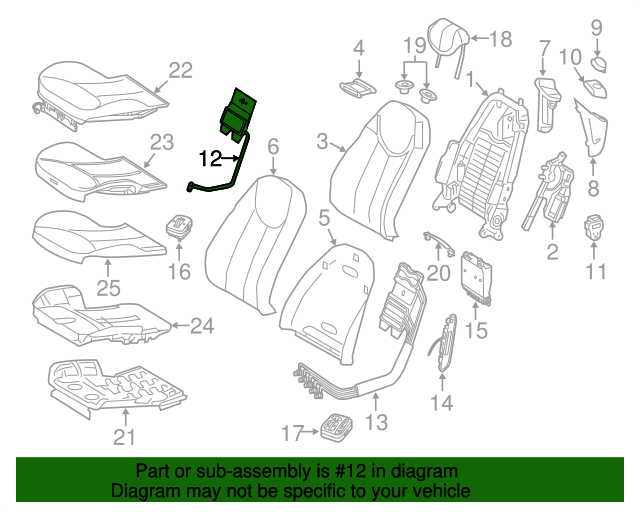 2159100175 Lumbar Adjuster 20112012 MercedesBenz MercedesBenz