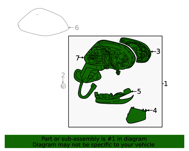 20192023 Toyota Corolla Mirror Assembly,Mirror Assembly Outer R Front