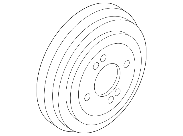Rear Genuine Hyundai 58411-1G000 Brake Drum