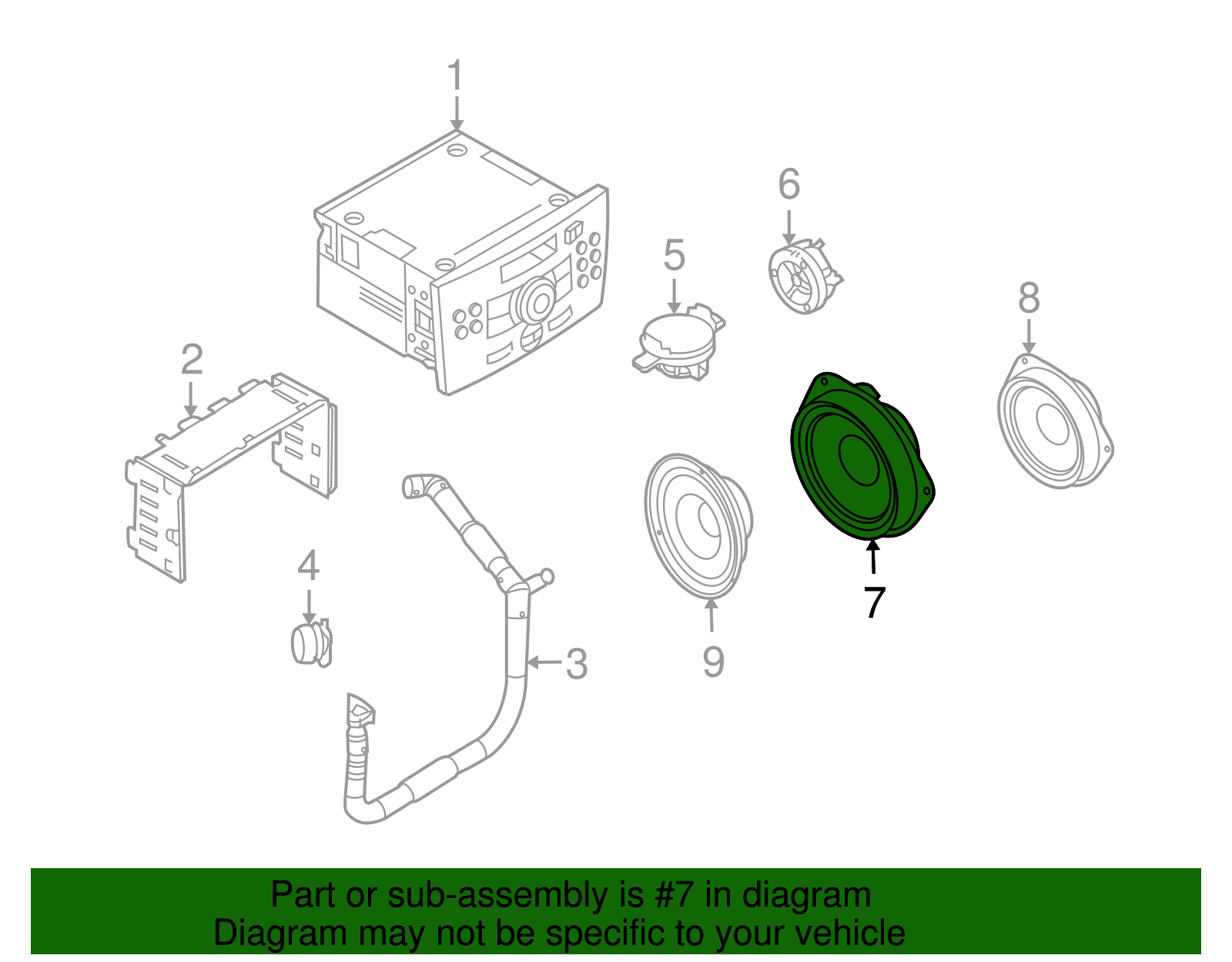 Speaker, Rdo Front S/D - GM (93181123)