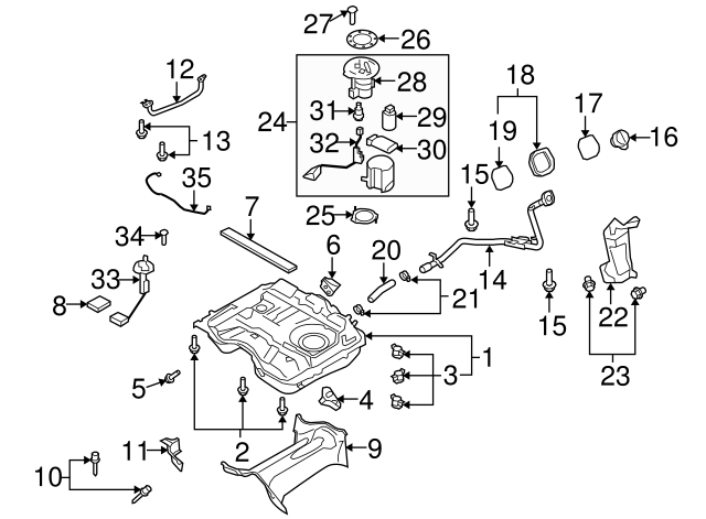2011 2015 Mazda CX 9 Fuel Pump Assembly CA43 13 35X TascaParts