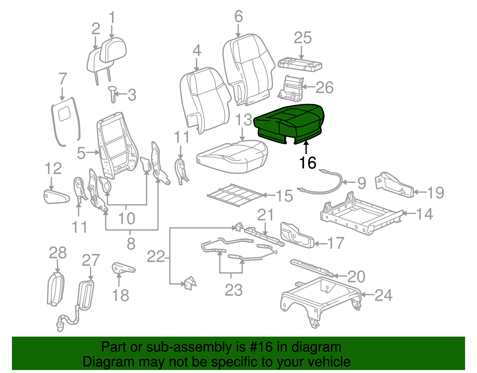 Seat Cover - Buick (89044319)