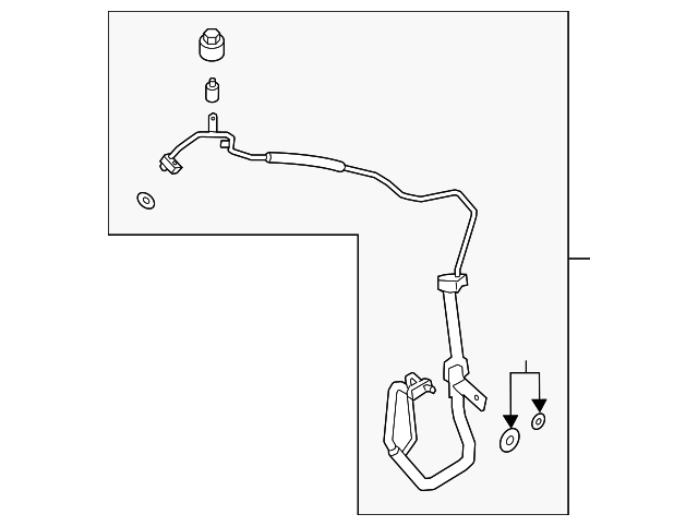 Motorcraft™ A/C Refrigerant Liquid Hose - Ford (YF-38150)
