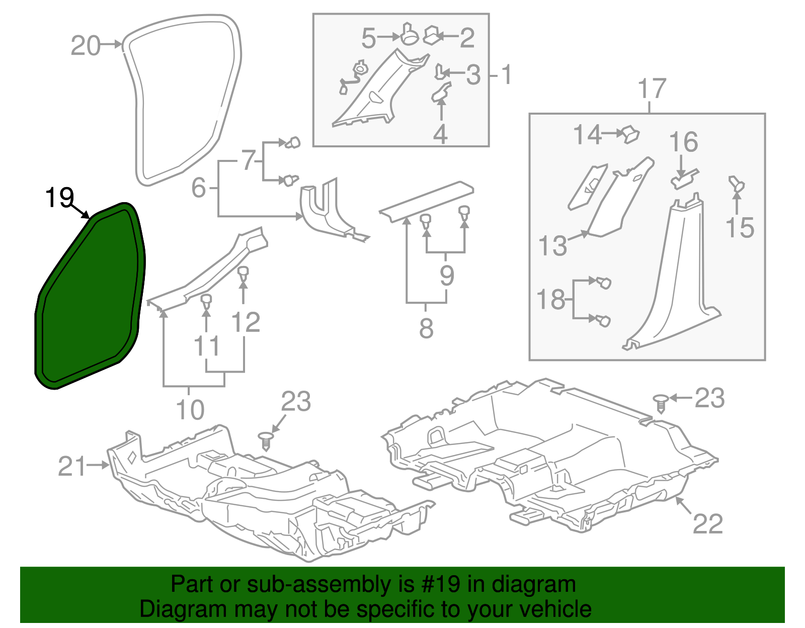 Light Cashmere Side Door Weatherstrip - Buick (25792030)