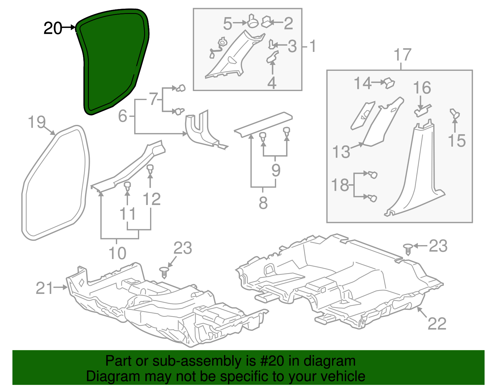 Ebony Side Door Weatherstrip - Buick (25792029)