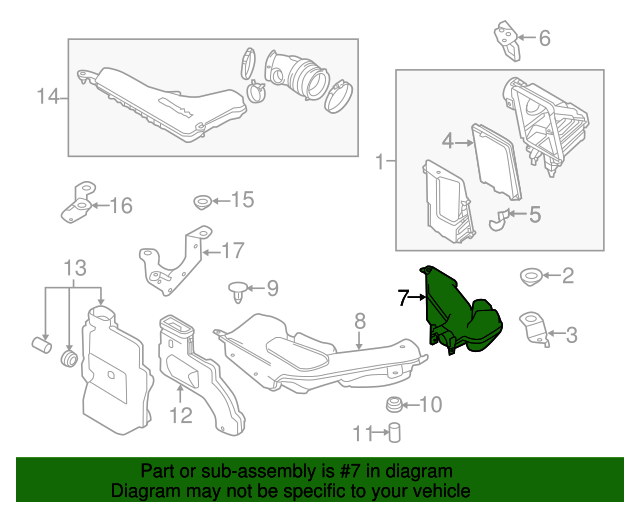 Parts & Accessories Air Intake Systems Genuine Nissan Rogue Air Inlet