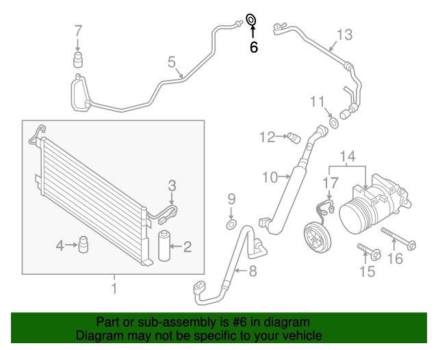 Genuine Nissan Discharge Hose O-Ring 92472-N823A
