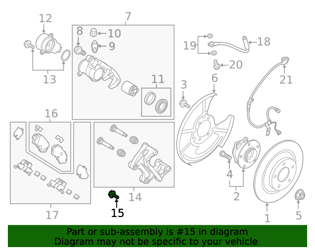 20132023 Mazda Caliper Assembly Mount Bolt 9YA02A421