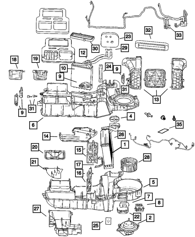 20052006 Dodge Durango Heater Core 5166114AA Mopar Estores
