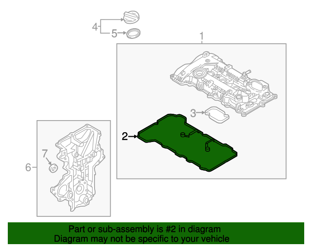 20142020 Kia Valve Cover Gasket 224412E210 OEM Parts Online