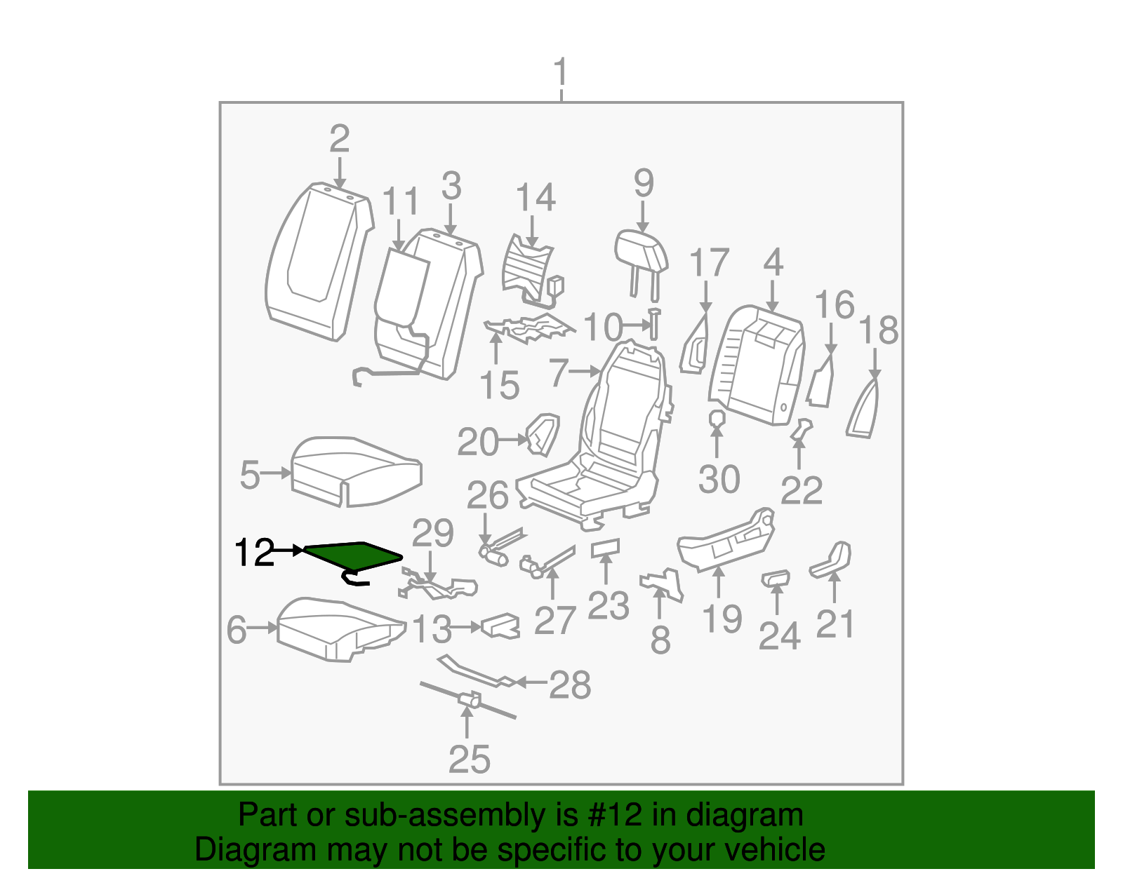 Driver Seat Cushion Heater - GM (10371624)
