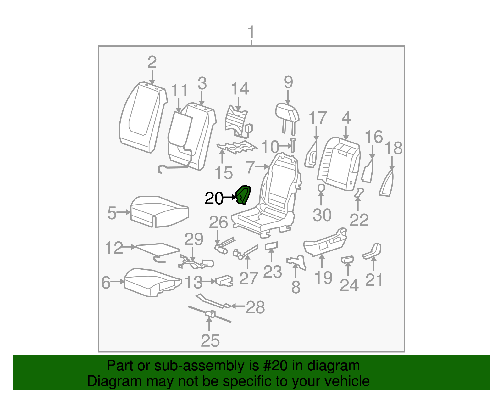 Panel, D/Seat Cushion Inner Fin - GM (10371643)