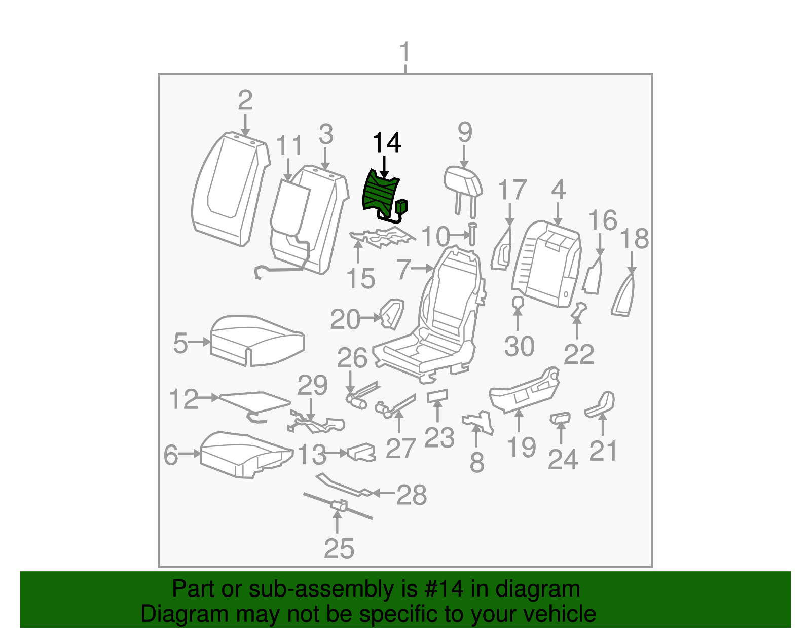 Support Assembly-D/Seat Lumbar - GM (10376391)