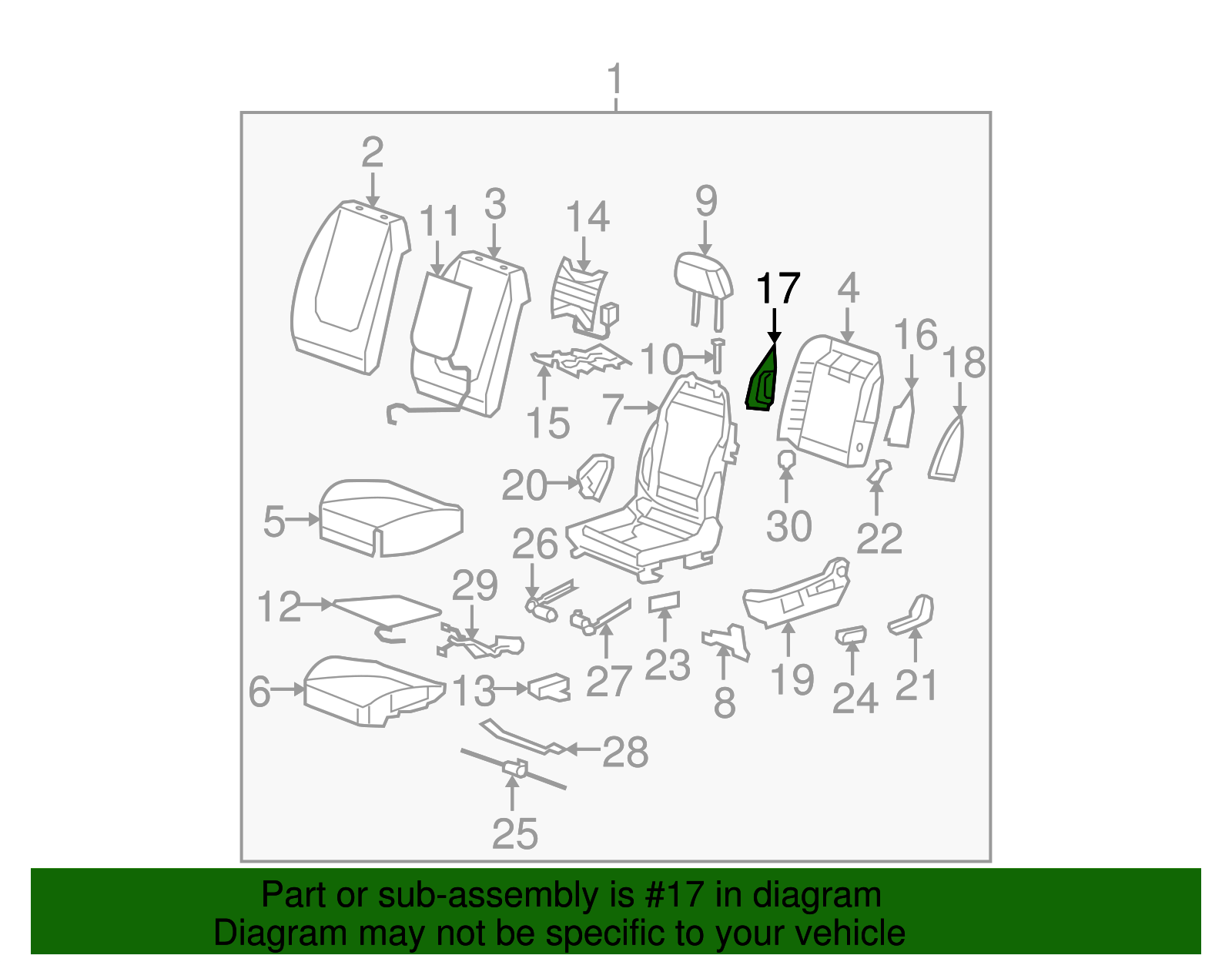 Housing, Infl Rst D/Seat Side Mdl - GM (10365430)