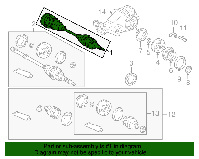 20012005 Lexus IS300 Axle Assembly 4234030120 OEM Parts Online