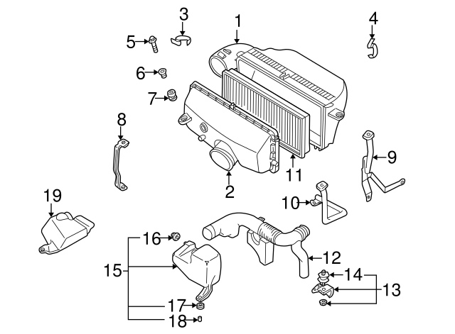 2000-2004 Subaru Air Inlet Case 16520AA032 | QuirkParts