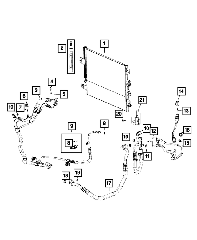 2019-2023 Jeep Cherokee A/C Liquid Line 68291499AA | My Mopar Parts 