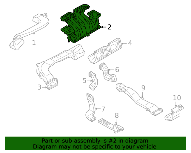 Genuine OEM Air Distributor Part 7832A221 Fits 2022 Mitsubishi