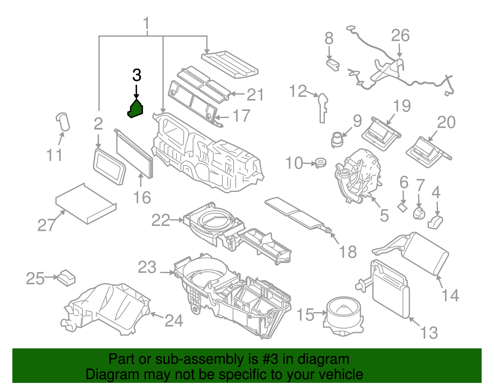 Motorcraft™ HVAC Air Inlet Door Actuator - Ford (YH-1886)