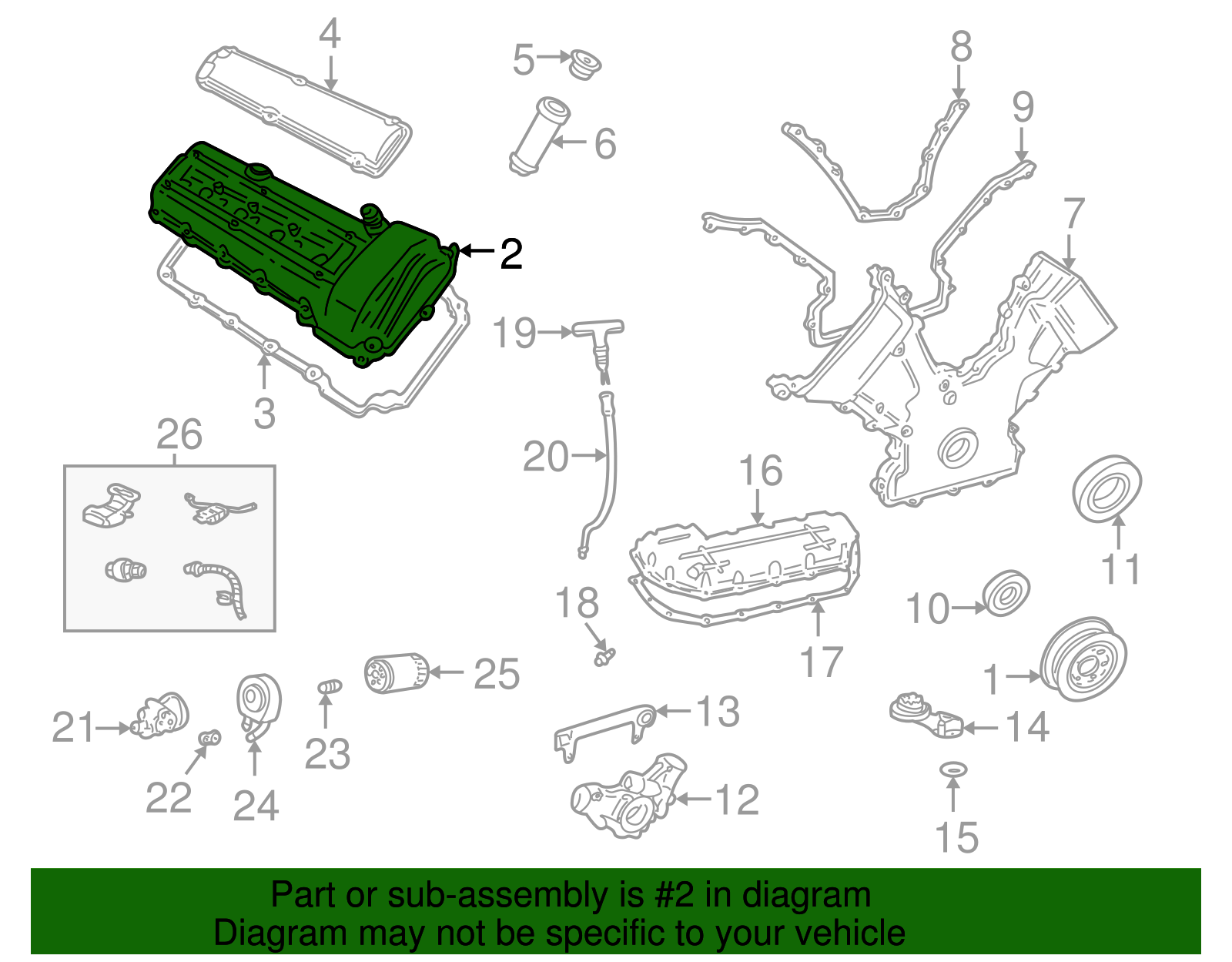 Valve Cover - Ford (XW4Z-6582-AB)