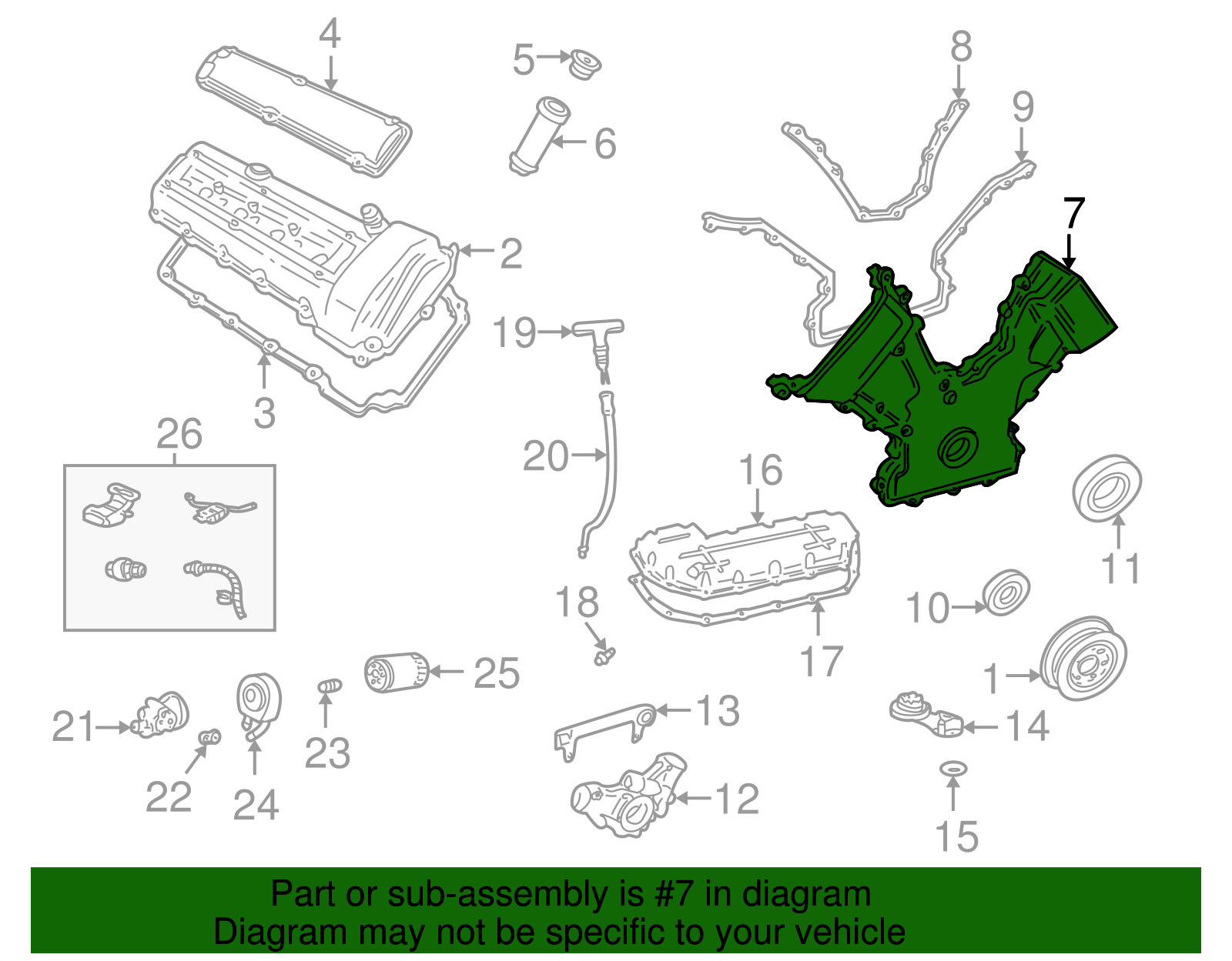 Front Cover - Ford (XW4Z-6019-CE)